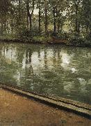 Gustave Caillebotte Riverside through the rain Spain oil painting artist